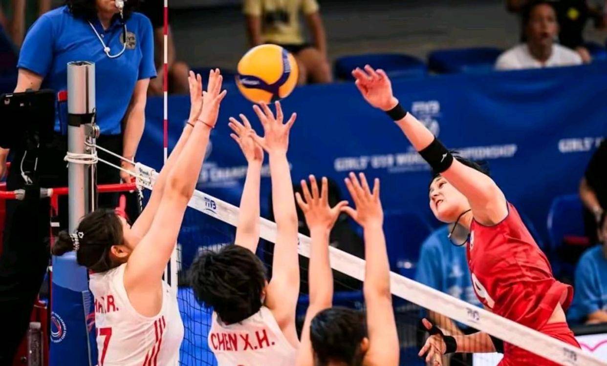 U19世锦赛-黄悦鑫25分揽得分王中国女排3-2逆转进8强